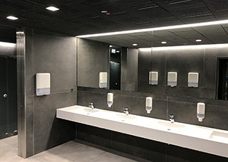 DUS-Airport Neugestaltung Öffentlicher WC-Anlagen Flughafen Düsseldorf